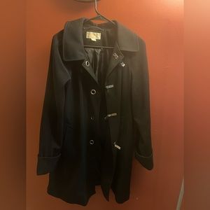𝅺Michael Kors Women Trench Rain Coat- Size XL Color Black